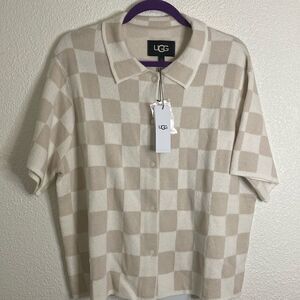 NWT- UGG- womens Jeannie buttondown sweater - Nimbus / Antique color- Size XL